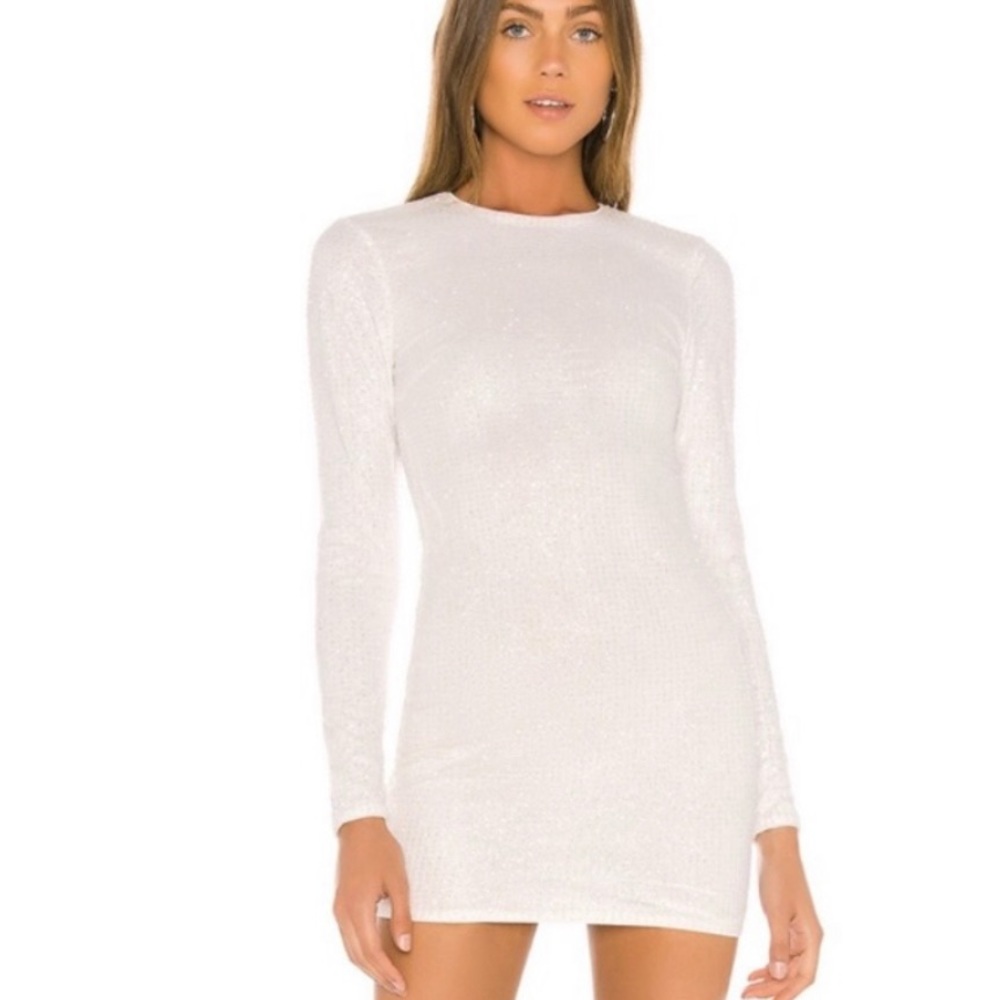 COPY - SUPERDOWN White Sparkle Dress - Small - NWOT